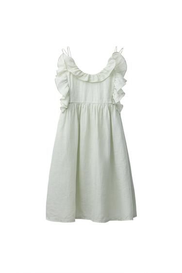 RAMIE DRESS WITH RUFFLES - Pastel green by Zara