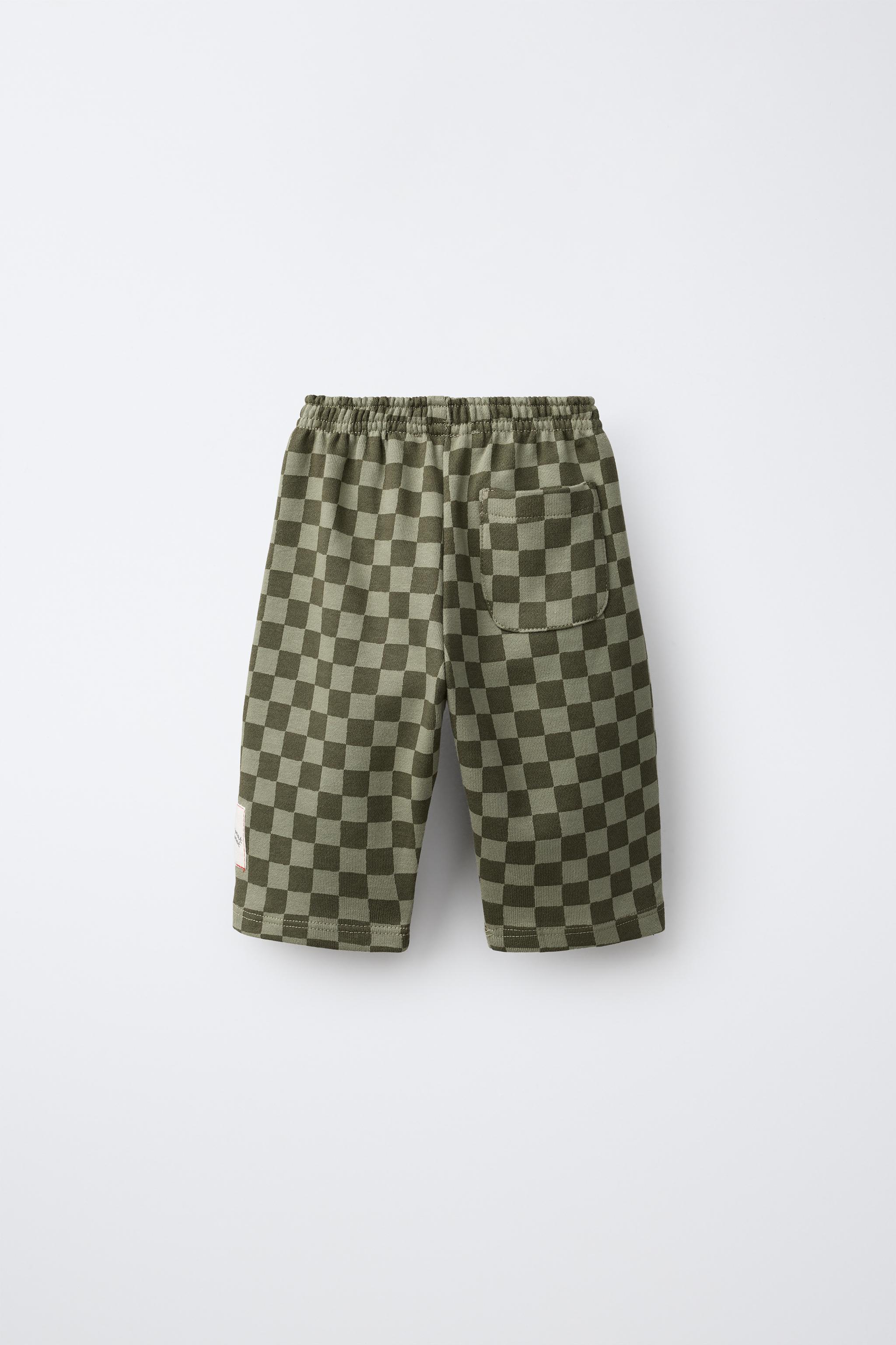CHECKERBOARD FLEECE PANTS