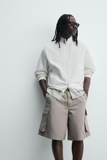 BERMUDA CARGO RELAXED FIT À CORDON - pierre de Zara - Image 5