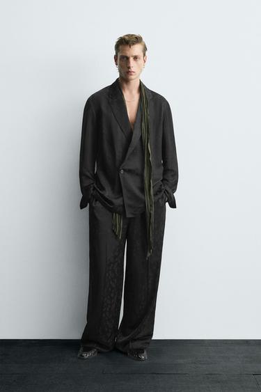 ペイズリージャカードスーツブレザー LIMITED EDITIONブラックZaraのペイズリージャカードスーツブレザー LIMITED EDITION - ブラック