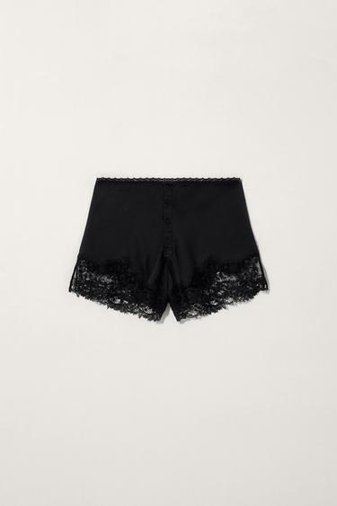 SHORTS LENCEROS SEDA KATE MOSS X ZARA - Negro de Zara
