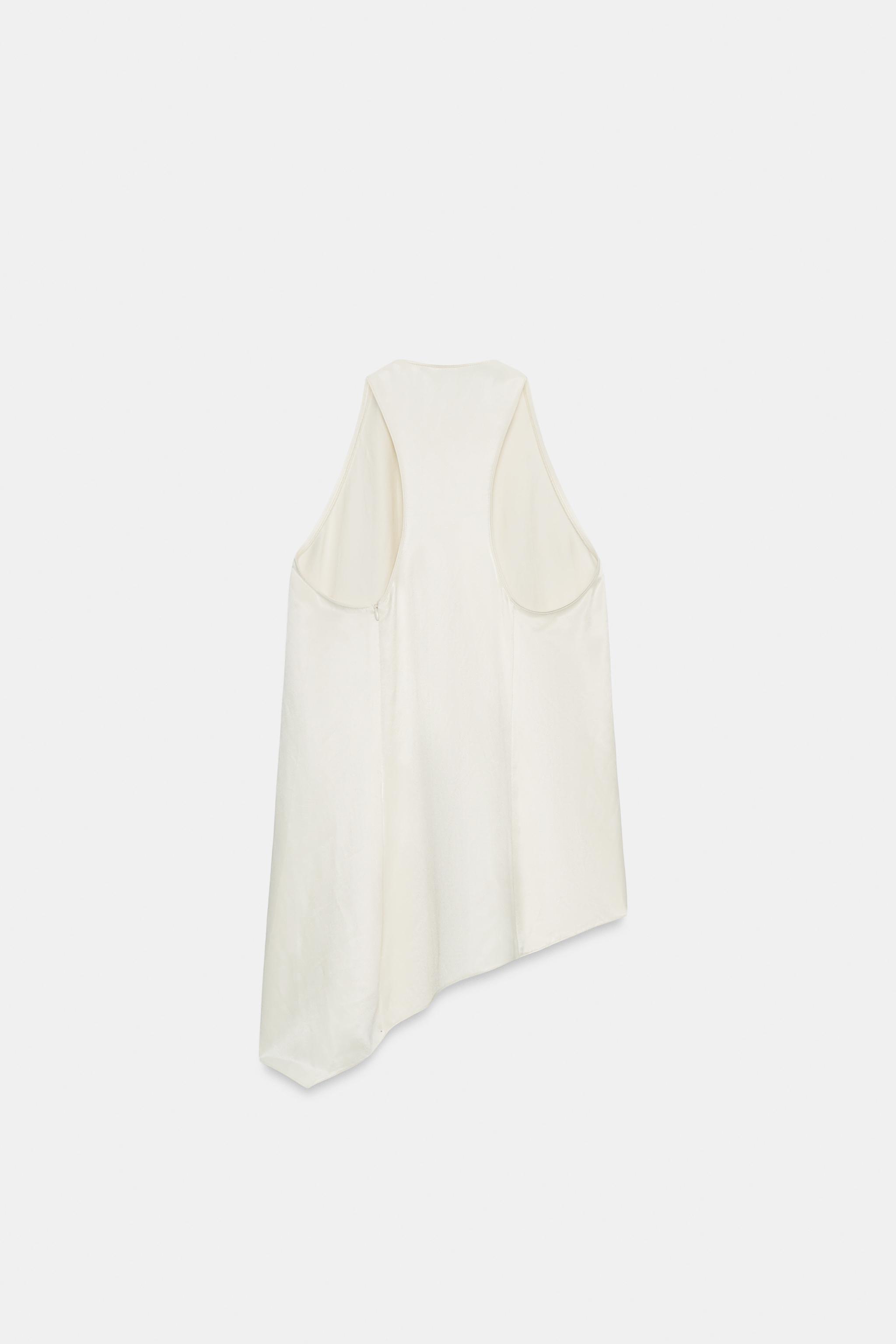 Женские рубашки Zara ZW COLLECTION ASYMMETRIC TOP — фото 6