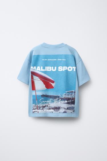 T-SHIRT IMPRIMÉ VILLE - Bleu de Zara - Image 1