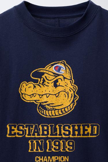 T-SHIRT IMPRIMÉ CROCODILE CHAMPION ® X ZARA - Bleu de Zara - Image 2