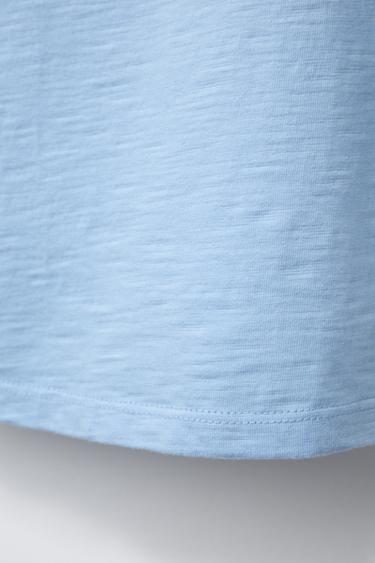 T-SHIRT UNI - Bleu de Zara - Image 3