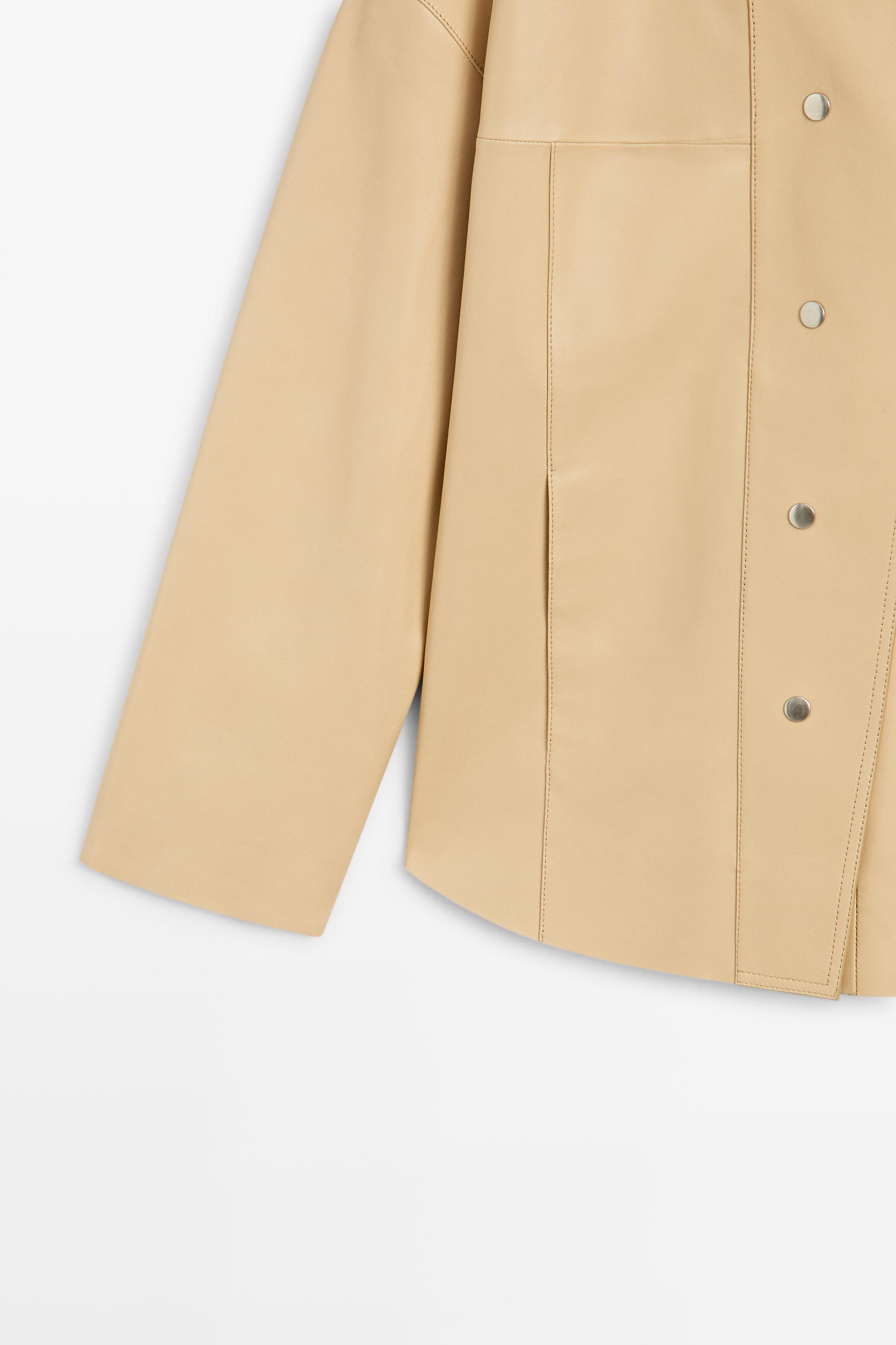 Nappa leather shirt