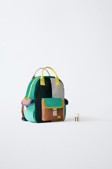 MULTICOLOURED BACKPACK - Green by Zara - Image 5