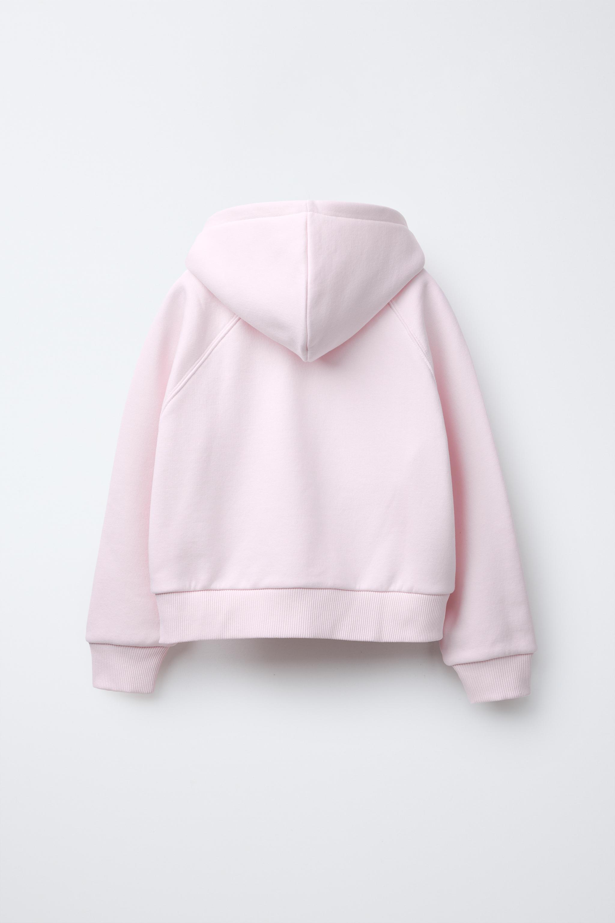 HOODIE SWEATSHIRT AND WIDE LEG PANTS MATCHING SET - Pale