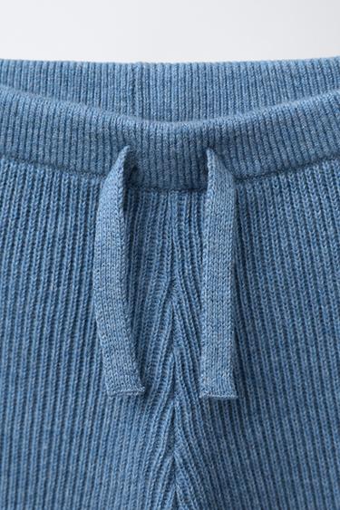 KNITTED JOGGERS - Blue by Zara - Image 2