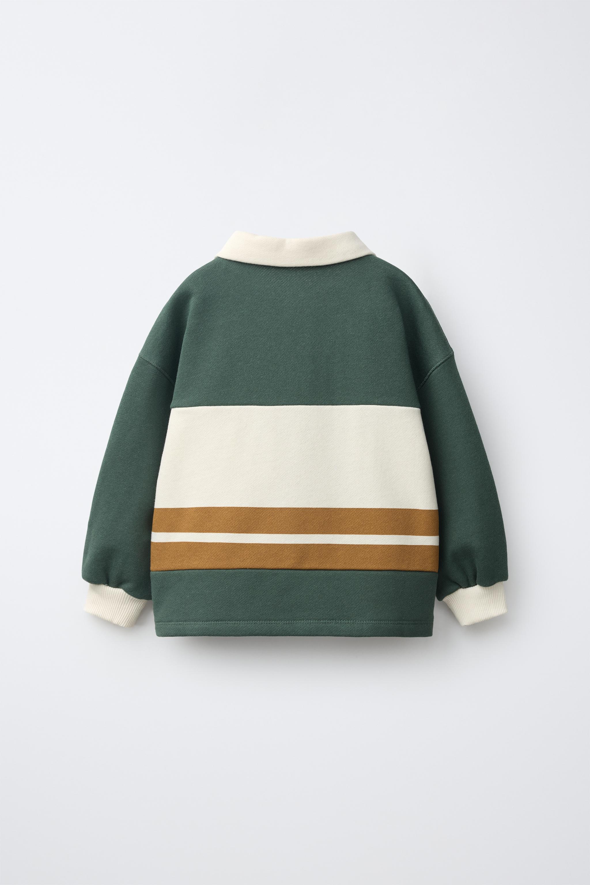 Детские свитеры Zara STRIPED BEAR EMBROIDERED POLO — фото 3