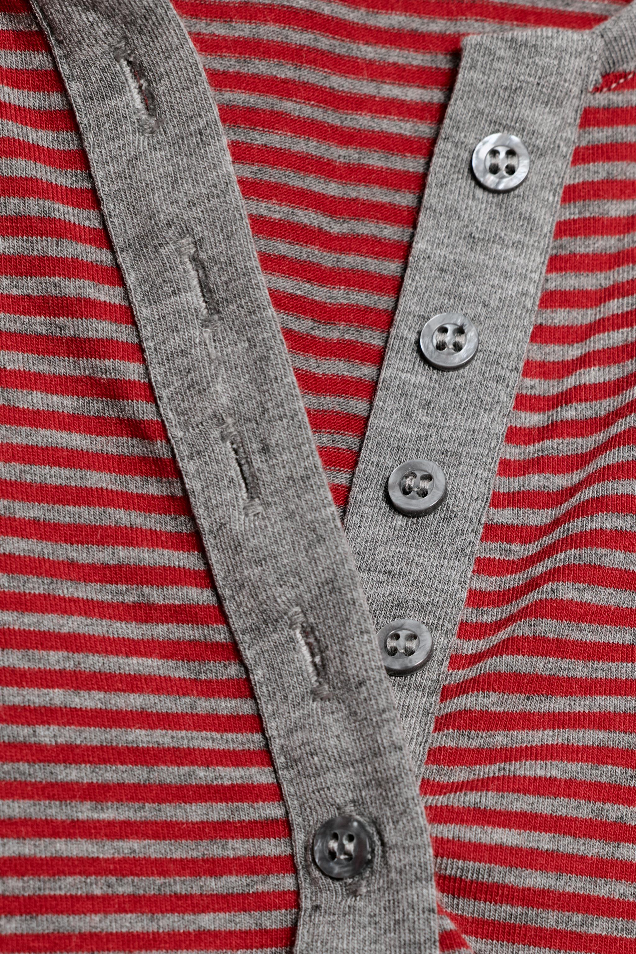 Zara ÇİZGİLİ HENLEY T-SHIRT görsel 7