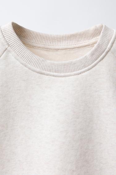 SWEAT UNI ÉTIQUETTE - Sable / Chiné de Zara - Image 2