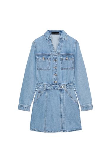 VESTIDO Z1975 CORTO DENIM - Azul medio de Zara