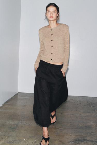 RUSTIC KNIT CARDIGAN - SAND/BROWN by Zara - Image 0