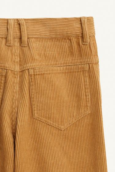 LIMITED EDITION WIDE-LEG CORDUROY TROUSERS - camel by Zara - Image 8