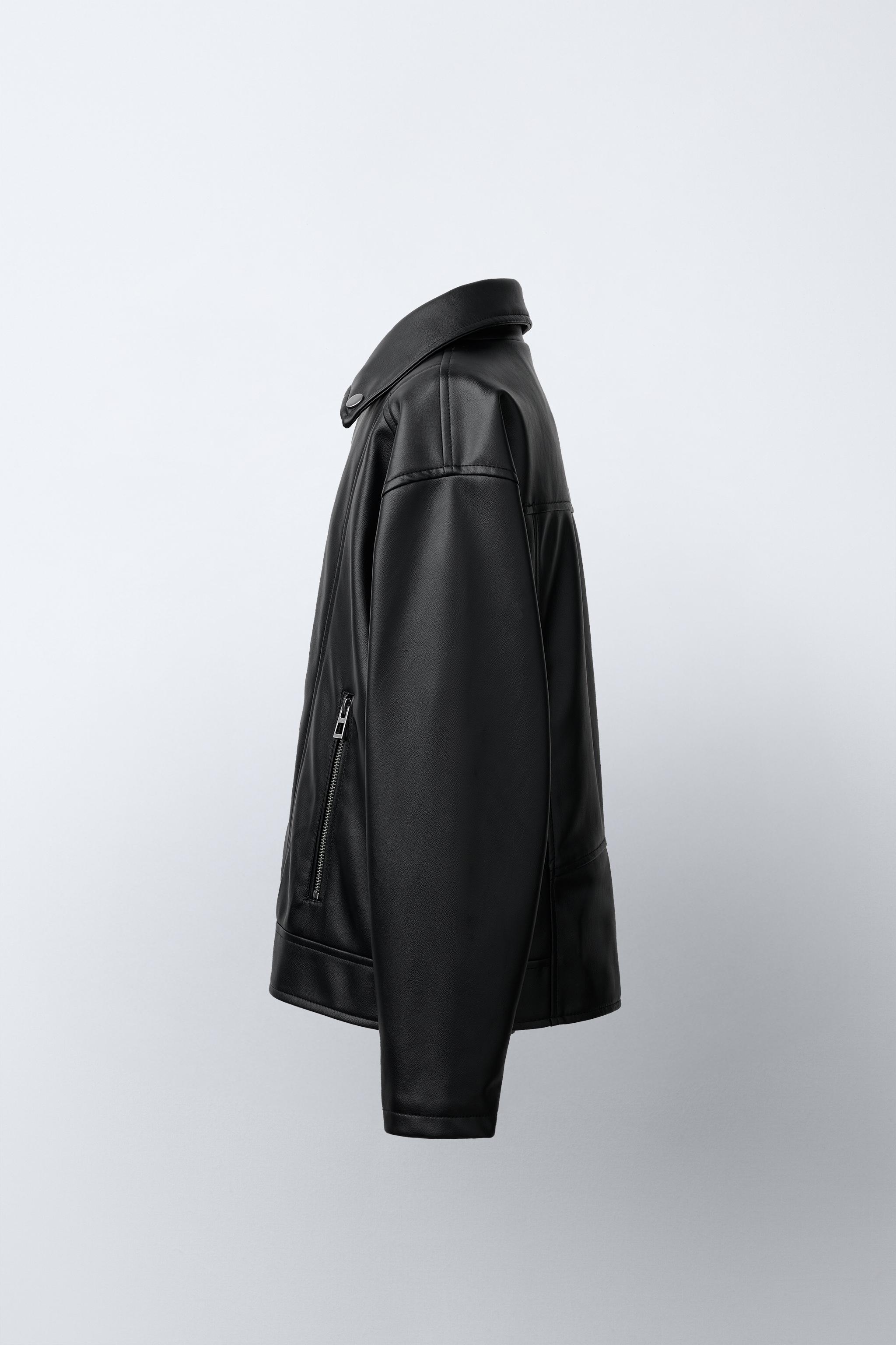 FAUX LEATHER BIKER JACKET