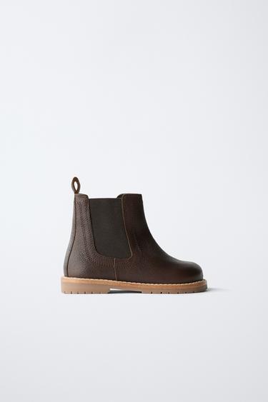 CHELSEABOOTS AUS LEDER - Braun von Zara - Bild 0