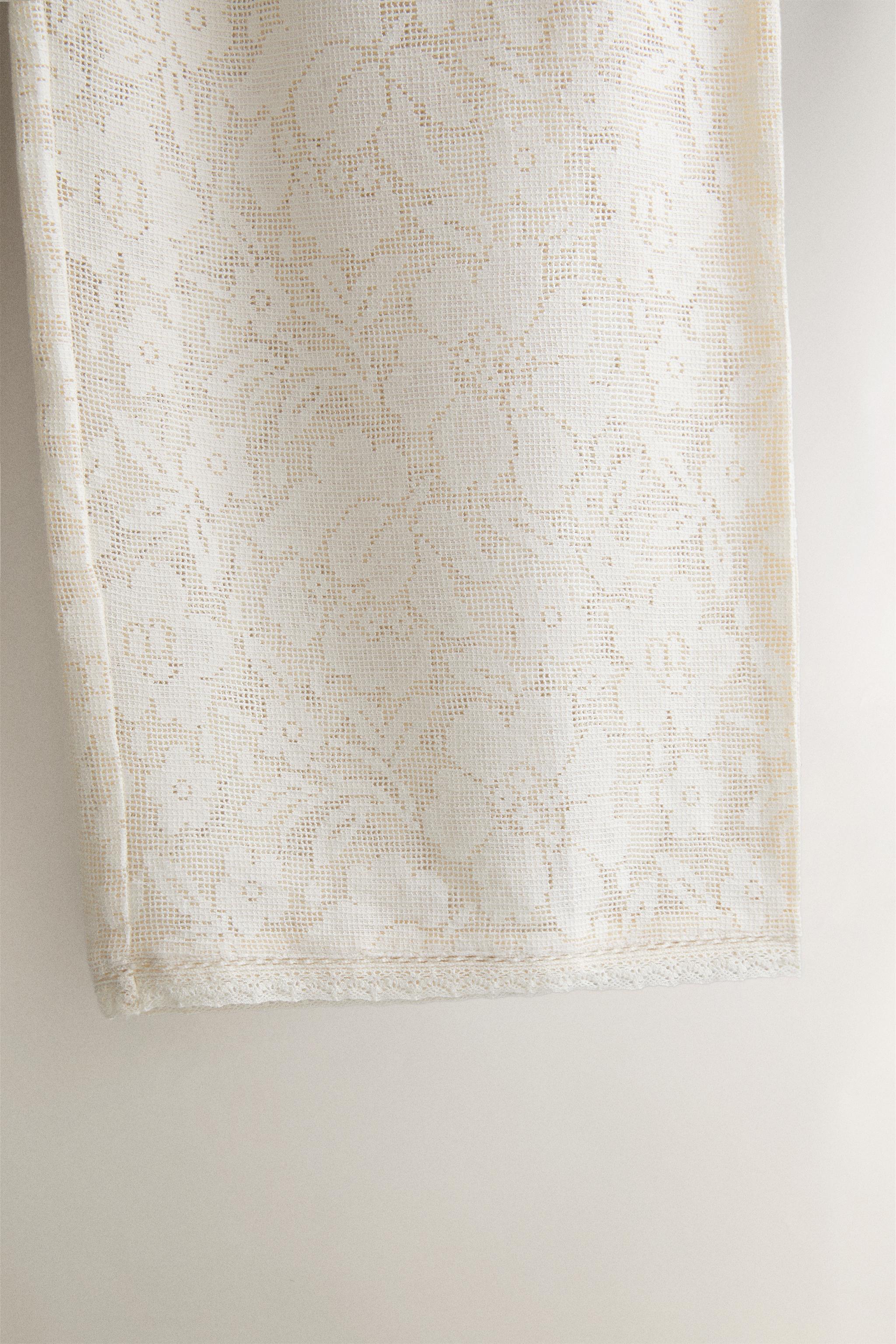 FLORAL LACE COTTON TROUSERS