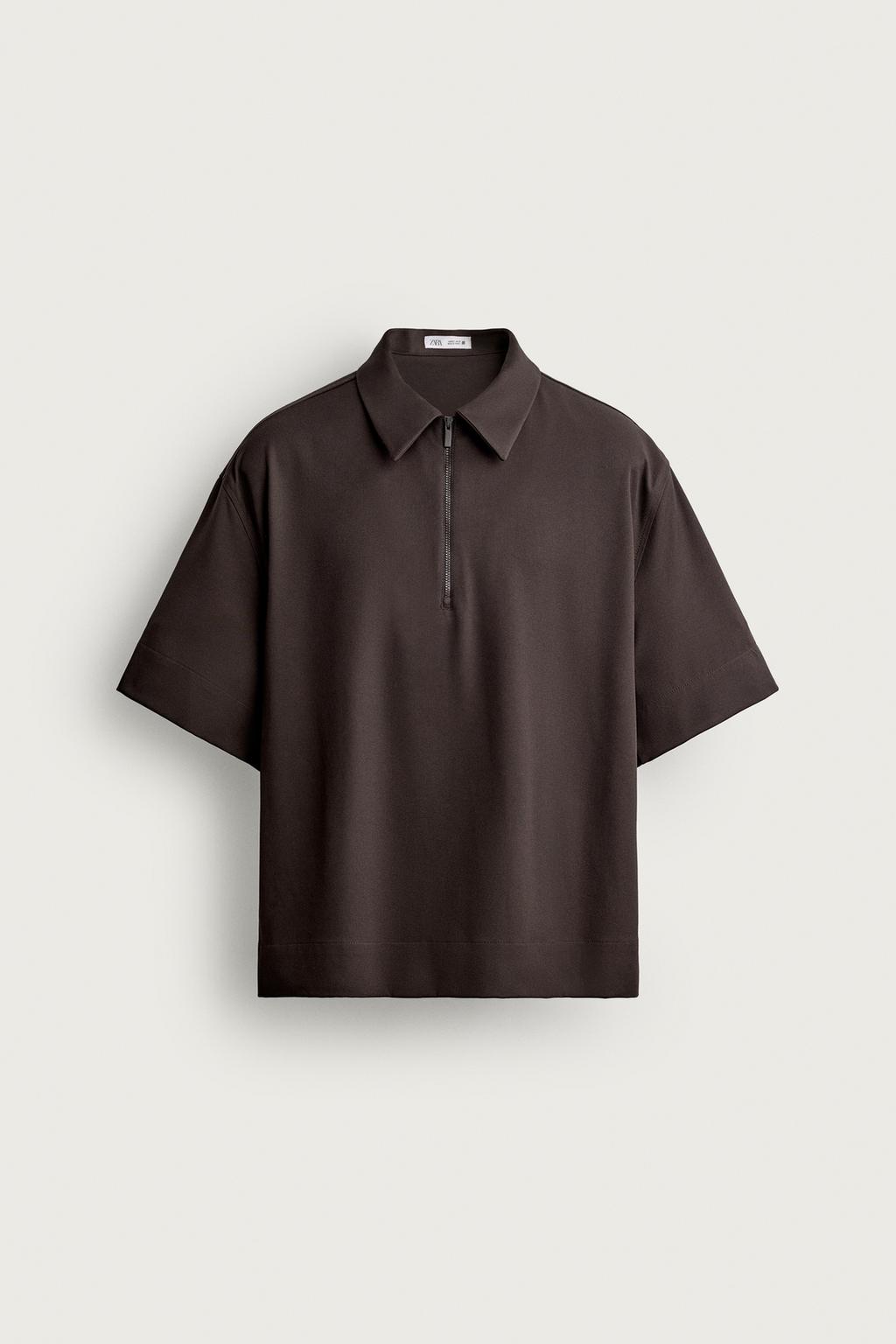TECHNICAL ZIP-UP POLO SHIRT