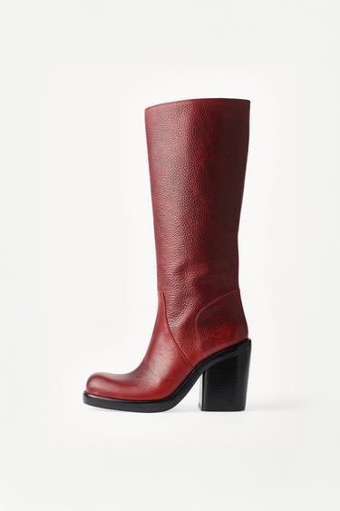 BOTTES HAUTES EN CUIR WILLY CHAVARRIA X ZARA - Marron de Zara - Image 3