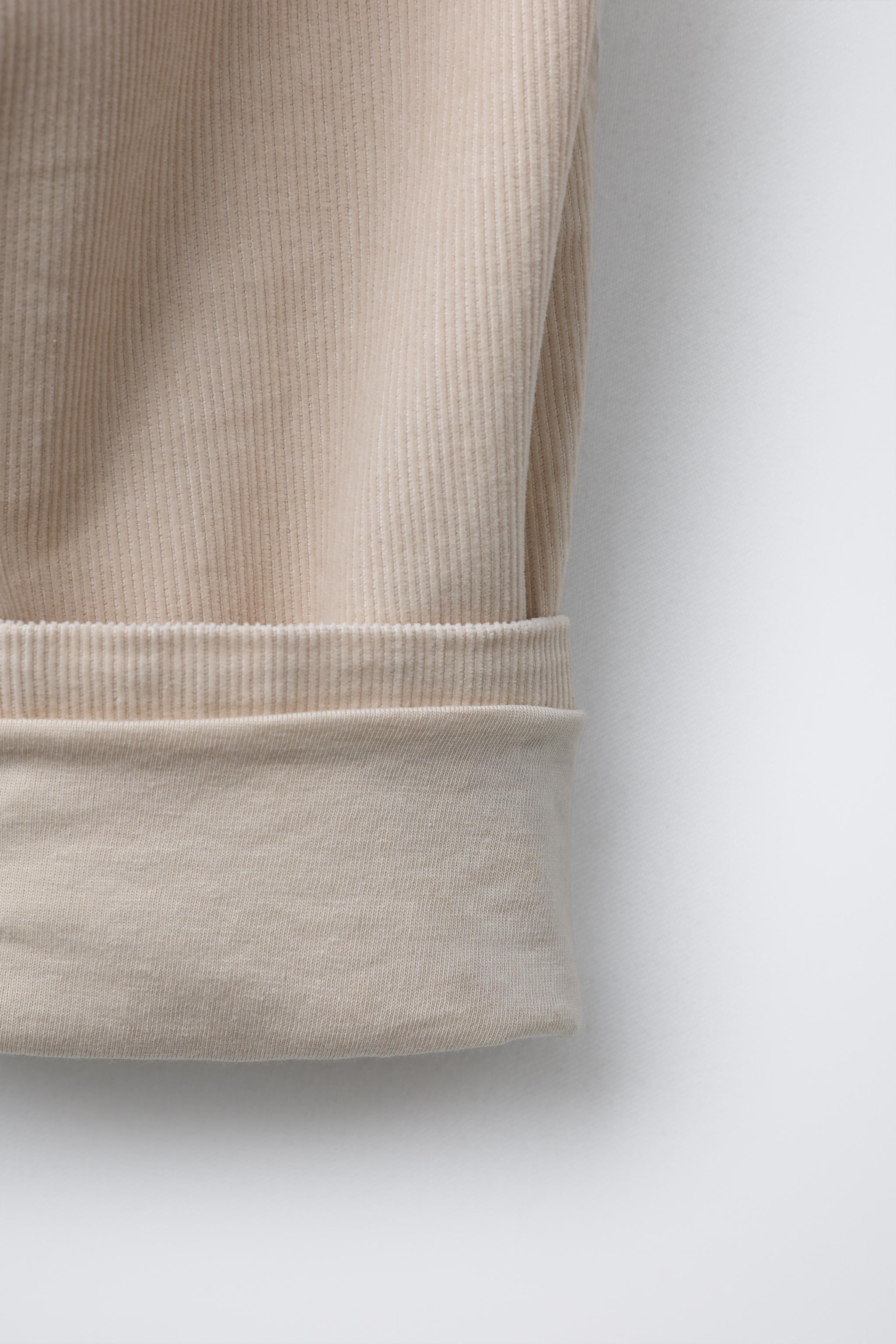 LINED CORDUROY PANTS WITH BUTTONS