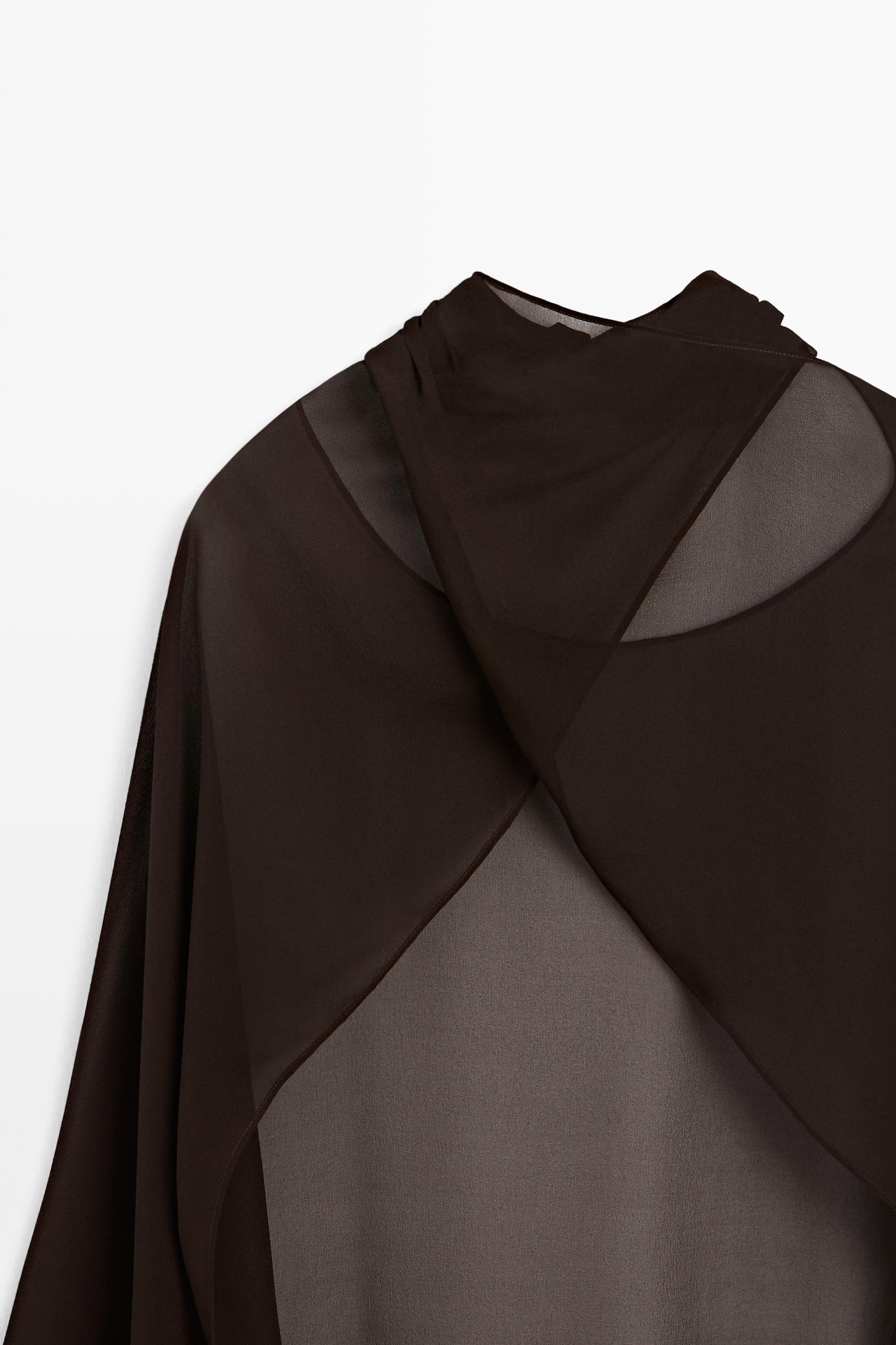 Cape croisée 100% soie de mûrier