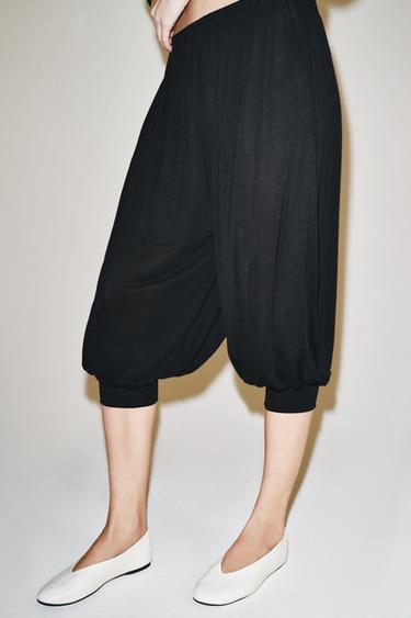 PANTALON BOUFFANT - Noir de Zara