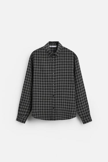 CHECK SHIRT - Black / White by Zara