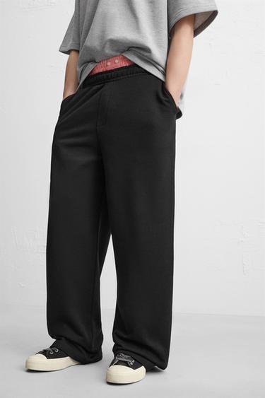 PANTALON DE JOGGING COUPE LARGE - Noir de Zara - Image 4
