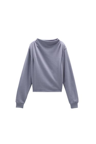 PLEATED SWEATSHIRT
