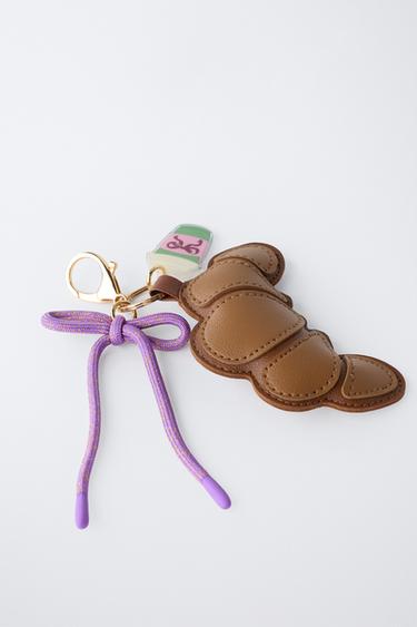 CROISSANT AND MATCHA TEA KEY RING - Brown by Zara - Image 2