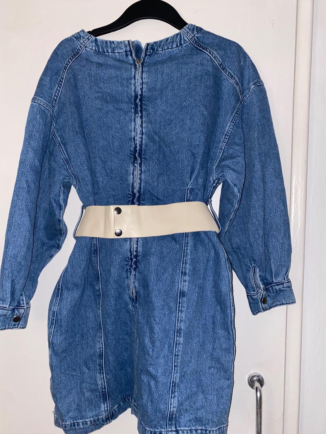 DENIM DRESS WITH BELT - Image 3