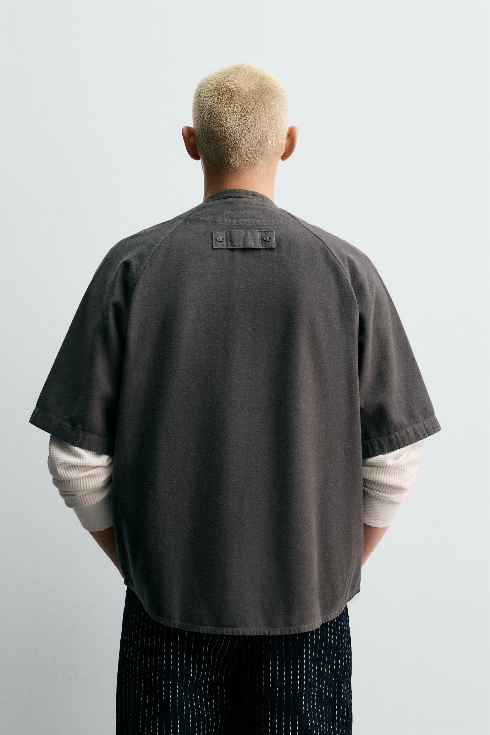 CHAMPION ® X ZARA PRINTED BASEBALL SHIRT - Gray | ZARA Canada