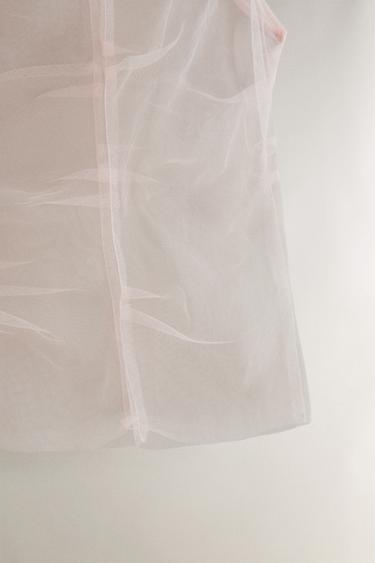 TOP EN ORGANZA ROSÉE - Rose clair de Zara - Image 2