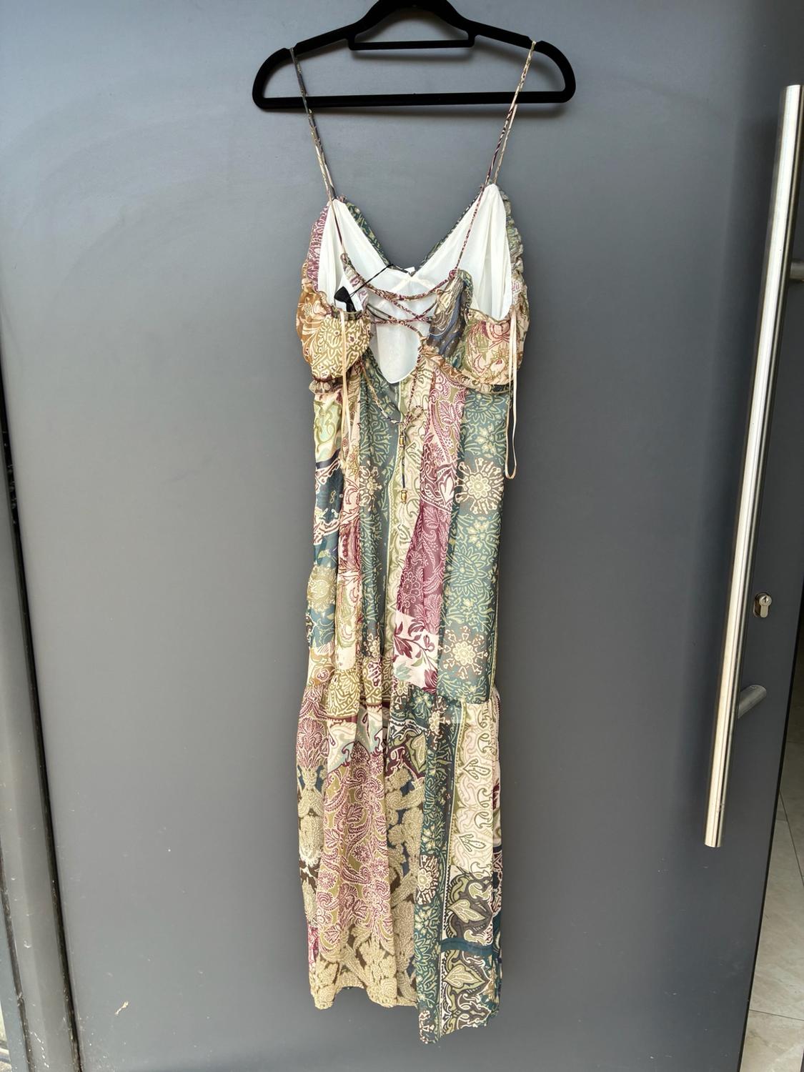 PATCHWORK PRINTED MIDI DRESS - Image 5