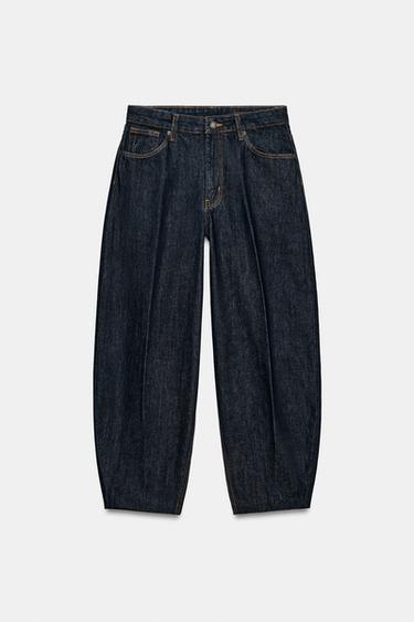 JEANS ZW COLLECTION TAPERED TIRO ALTO - Azul de Zara