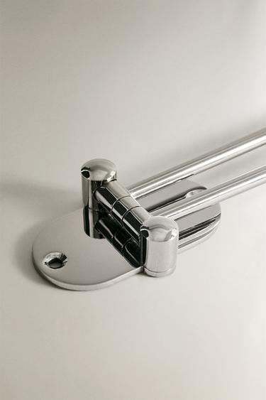 SHINY METAL WALL TOWEL RACK - Silver by Zara - Image 3