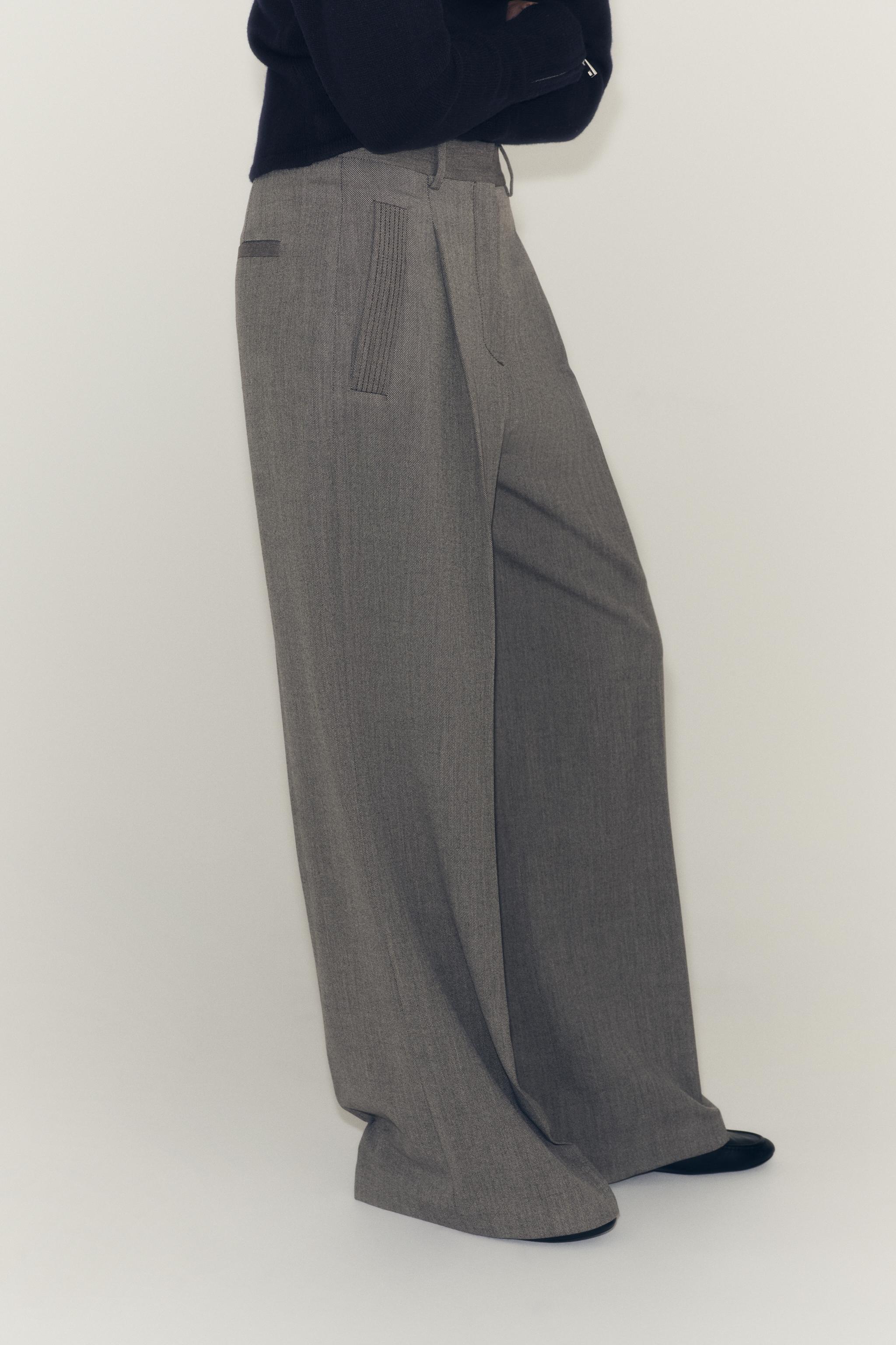 Женские брюки Zara ZW COLLECTION DARTED POCKET PANTS — фото 3