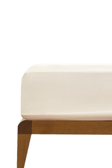 Zara SATEEN FITTED SHEET | 15.7" THICK (300 THREAD COUNT) - Ecru