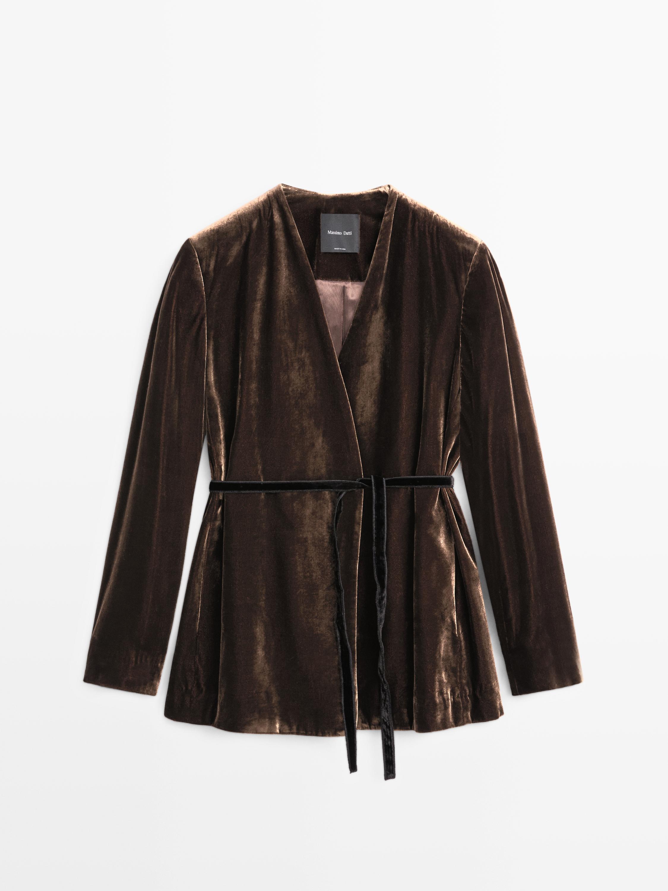 Veste en velours nœud