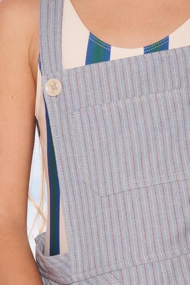 SALOPETTE COURTE À RAYURES ÉDITION LIMITÉE - Bleu de Zara - Image 3