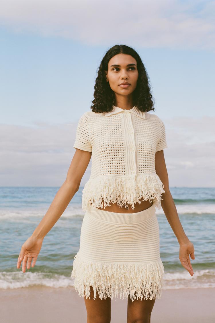 Tourism Cappotto Frange Zara Giacca Con Frange Zara ZARA Giacca