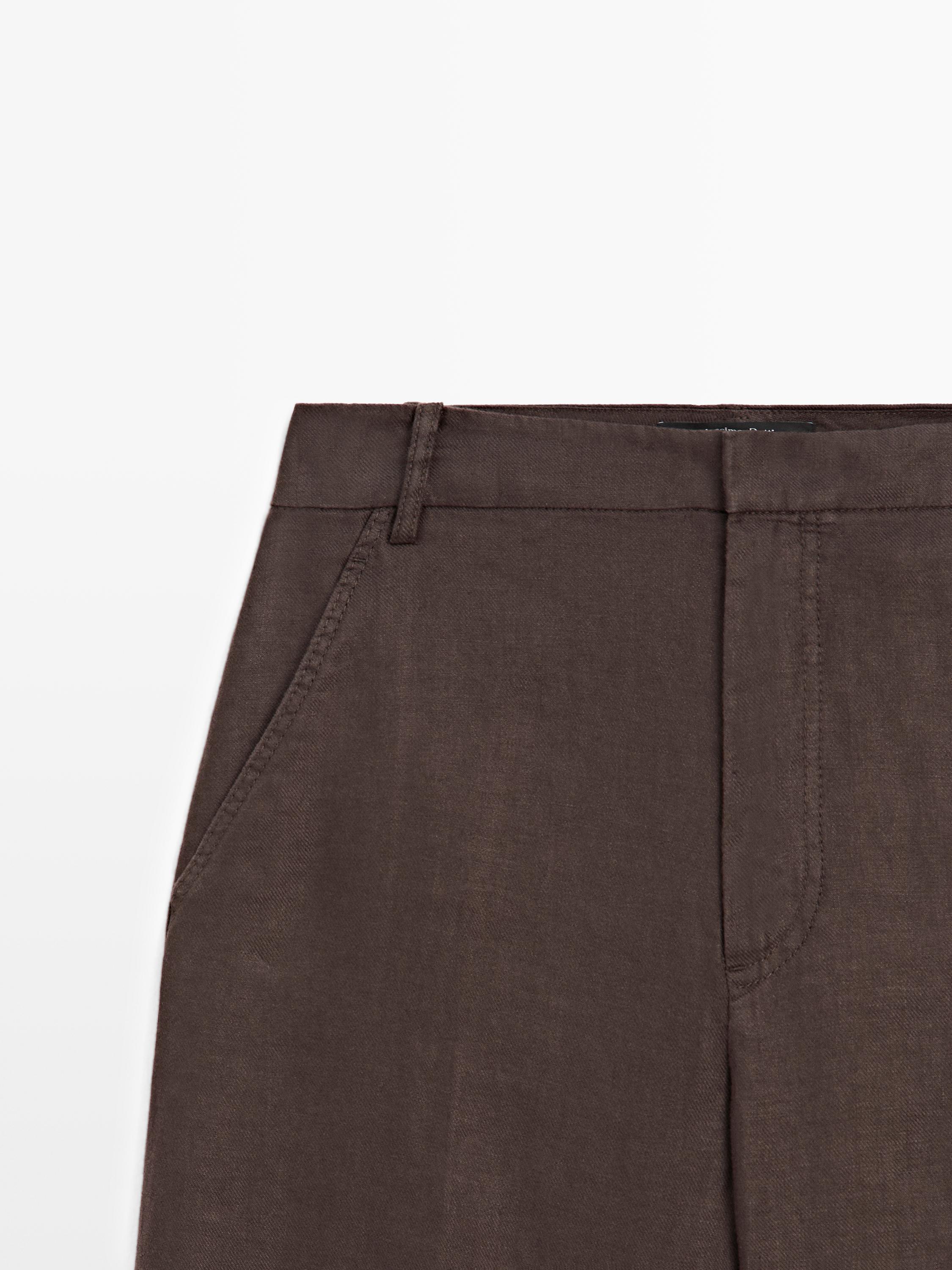 Flowing 100% linen trousers
