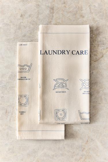 SET OF COTTON TEA TOWELS (SET OF 2) - Blue by Zara