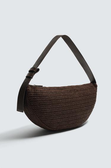 SAC PORTÉ ÉPAULE TRESSÉ - Marron de Zara - Image 1