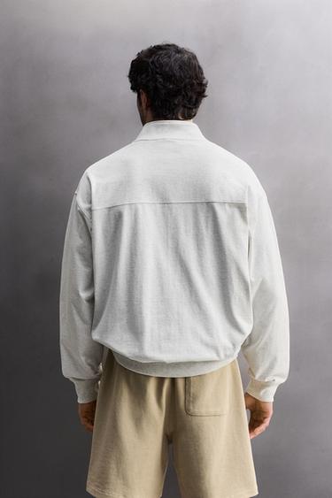 SWEAT RELAXED FIT ZIPPÉ - Gris chiné de Zara - Image 2