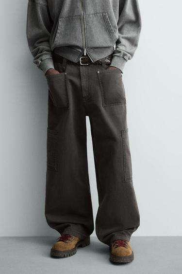 MULTI-POCKET TROUSERS - Dark grey by Zara - Image 1