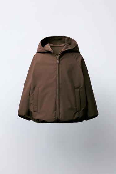 Zara REVERSIBLE FLEECE JACKET - Brown