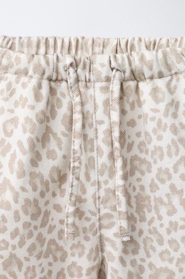 SHORT EN JEAN ANIMAL PRINT - Leopard de Zara - Image 2