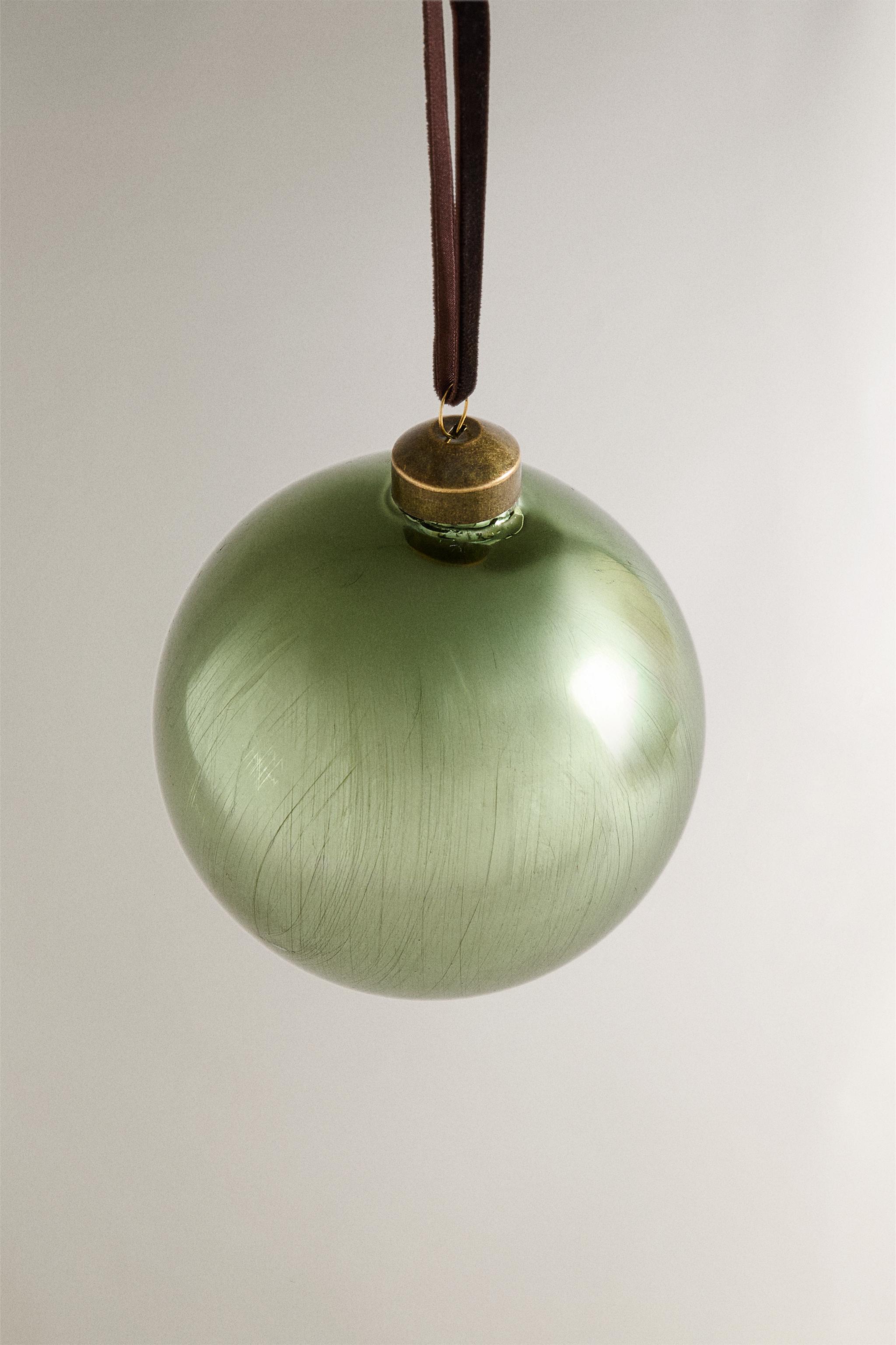 GREEN BALL CHRISTMAS TREE ORNAMENT